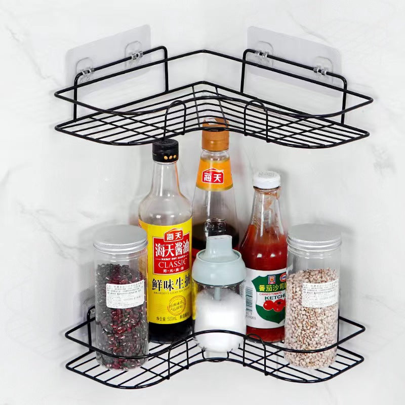 Étagère murale d’angle pour rangement de douche Rangiva