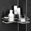 Étagère d’angle murale pour shampoings et accessoires de douche