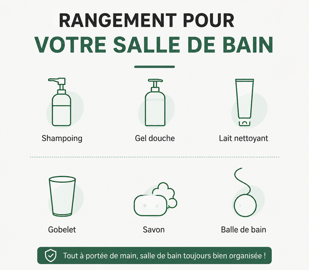 Rangement mural Rangiva pour salle de bain et douche