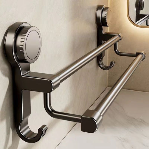 Porte-serviettes double barre sans perçage Rangiva
