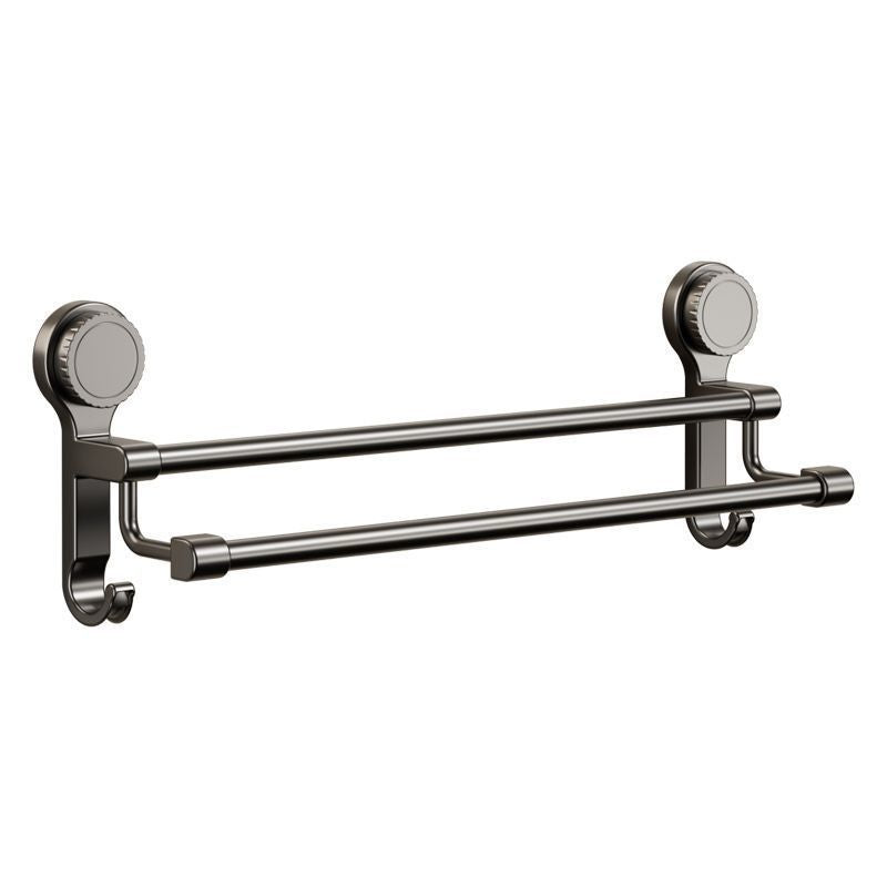 Porte-serviettes double barre sans perçage pour salle de bain